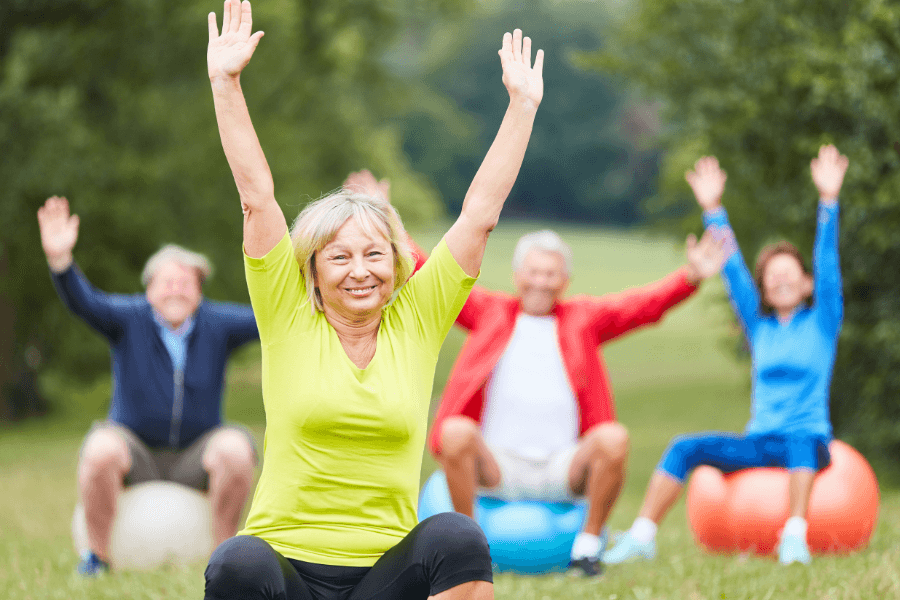 Woman exercising as part of natural menopause treatment Australia method